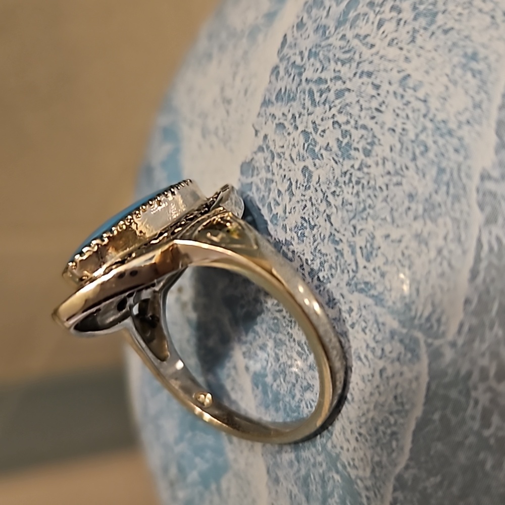 Amazing Turquoise ring in sterling silver! Size 8 - Picture 7 of 7